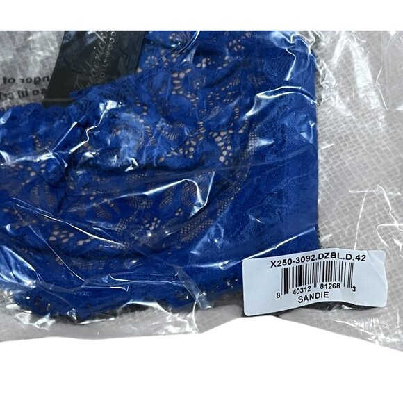 Fredericks of Hollywood NWT Sandie Demi Underwire Lace Bra Sz 42D Blue & Beige - Picture 8 of 15